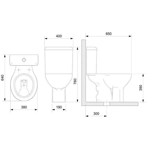 Imagem de Kit 2 de Bacia com Caixa Acoplada e Assento Azálea Celite Branco