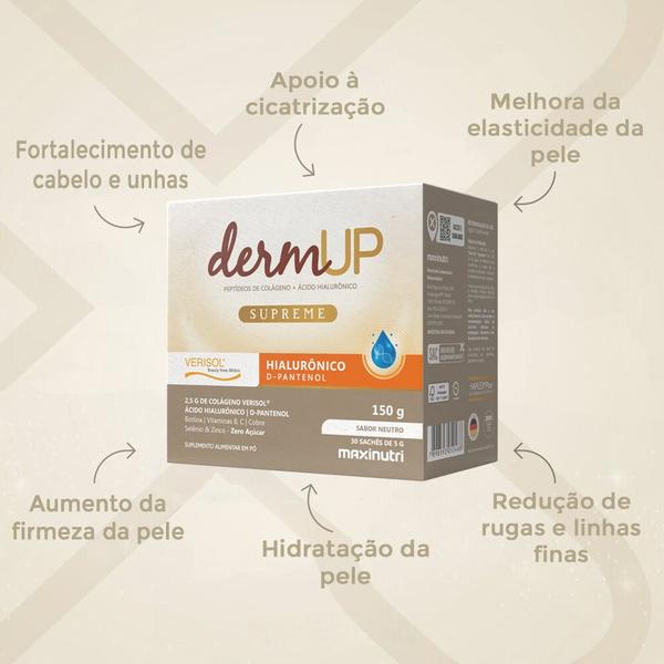 Imagem de Kit 2 DermUp Verisol Acido Hialuronico D-Pantenol Sachê Maxinutri