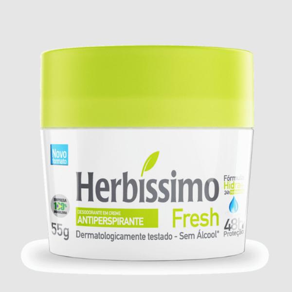 Imagem de Kit 2 Desodorante Creme Fresh Herbíssimo 55G - Dana