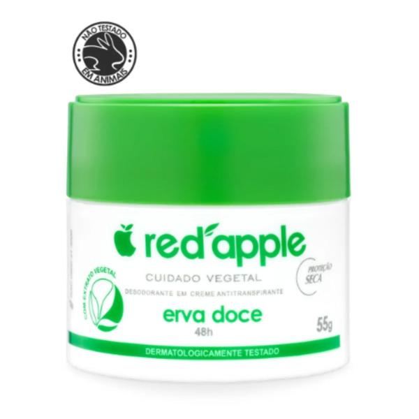 Imagem de Kit 2 Desodorante Em Creme Erva Doce 55G - Red Apple