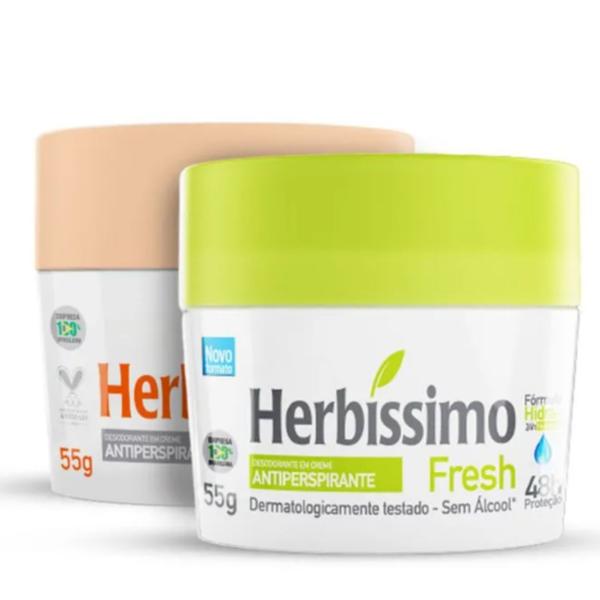 Imagem de Kit 2 Desodorante Fresh e Vanilla Herbíssimo 55G - Dana