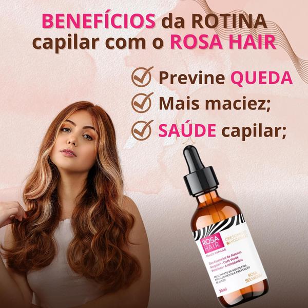 Imagem de Kit 2 Desodorante Íntimo Sensação Sensual Frutas + 1 Tônico Capilar Crescimento e Hidratação Rosa Hair