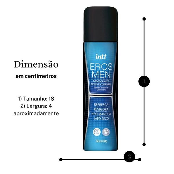 Imagem de Kit 2 Desodorante para Higiene Íntima do Homem Eros Intt 166ml