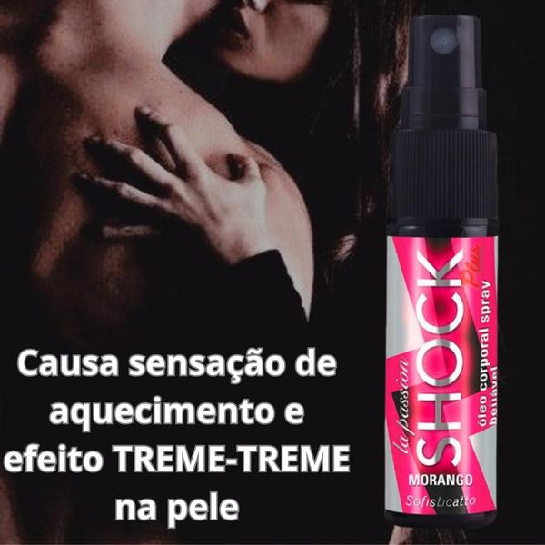 Imagem de Kit 2 Desodorante Spray Íntimo Morango + Óleo Shock Plus Morango