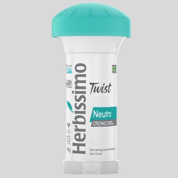 Imagem de Kit 2 Desodorante Twist Creme Neutro Herbíssimo 45G - Dana