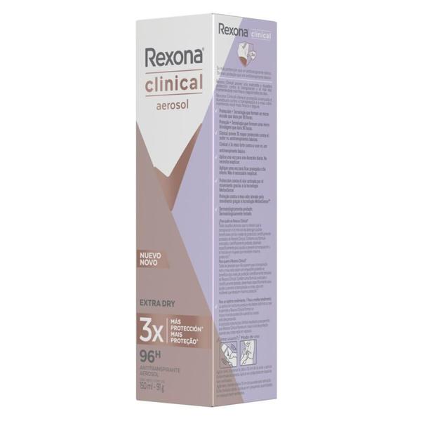 Imagem de Kit 2 Desodorantes Rexona Clinical Antitranspirante Aerossol Extra Dry 150ml