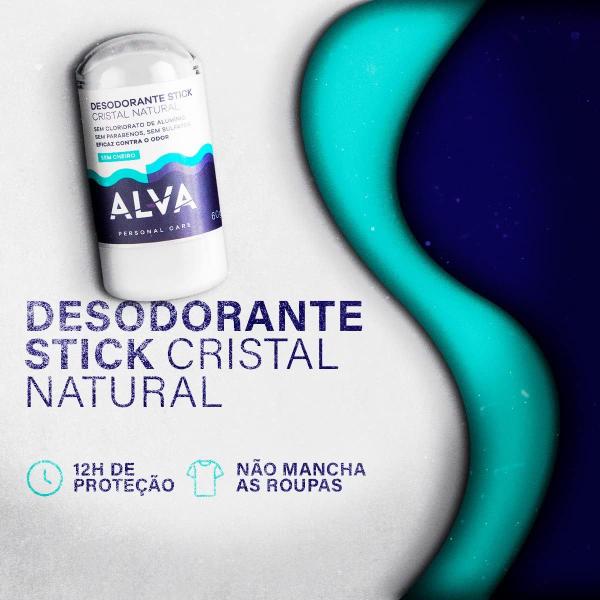 Imagem de Kit 2 Desodorantes Stick Kristall Sensitive - 60g Alva Naturkosmetik, Incolor, 60 ML