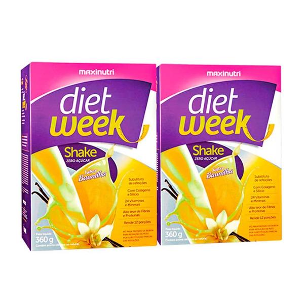 Imagem de Kit 2 Diet Week Shake Sabor Baunilha 360g Maxinutri