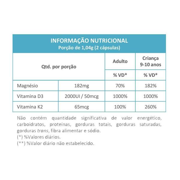 Imagem de Kit 2 Dimag Mdk Di-Magnésio Malato K2-7 60 Cáps Maxinutri