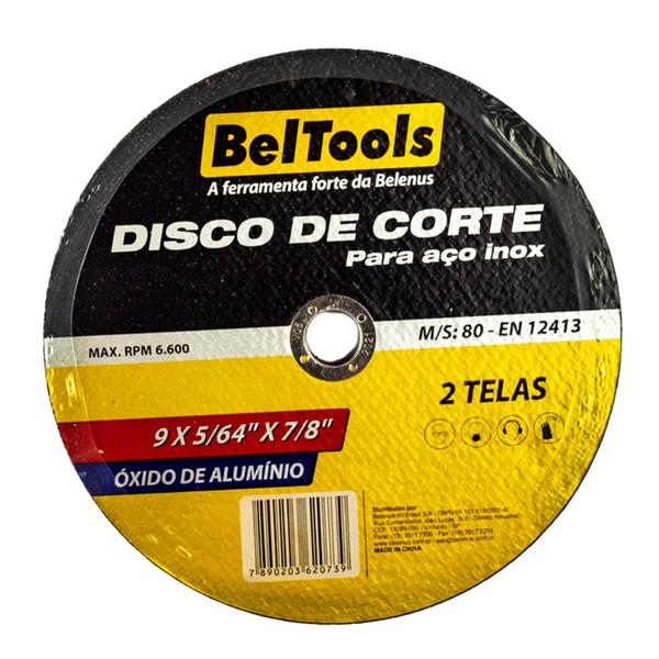 Imagem de Kit 2 Disco de Corte 9 x 7/8 Aço Inox Beltools