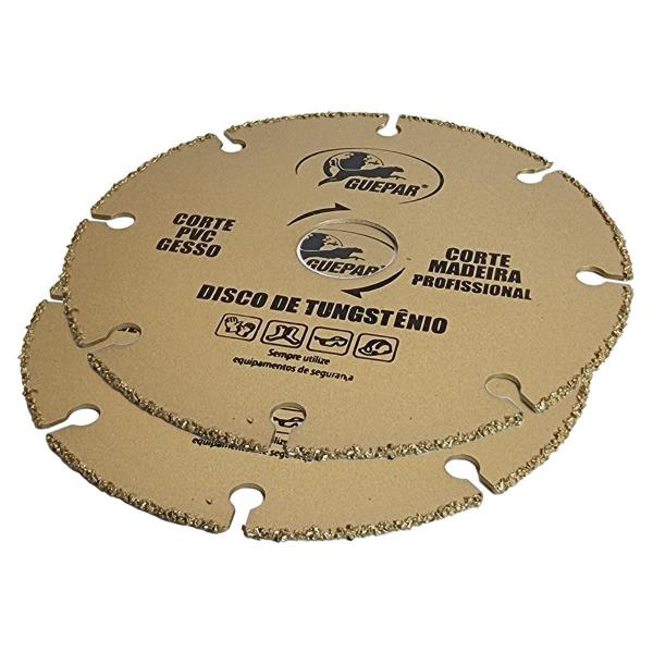 Imagem de Kit 2 Disco De Tungstênio 110Mm Corte De Madeira Gesso Pvc