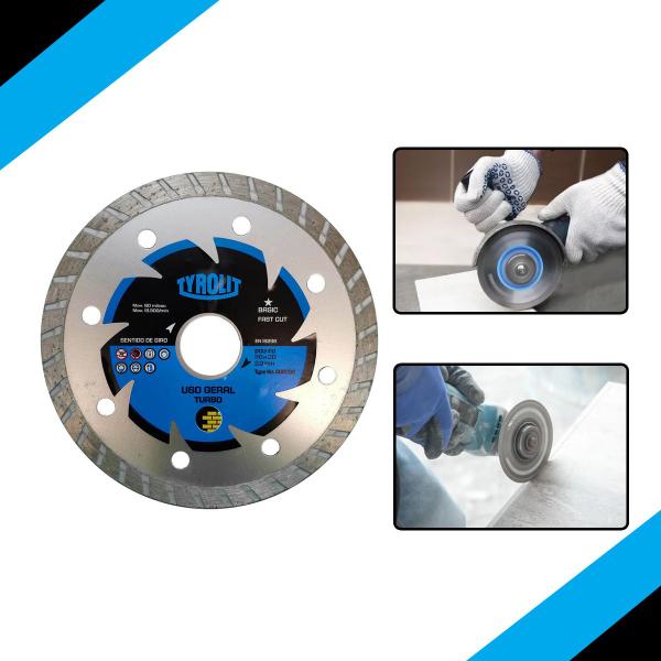 Imagem de Kit 2 Discos Diamantado 110mm Turbo Tyrolit 