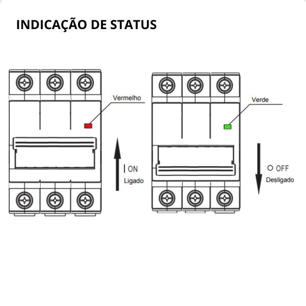 Imagem de Kit 2 Disjuntor Tripolar 3 Polos 10A 3kA Curva C Tramontina