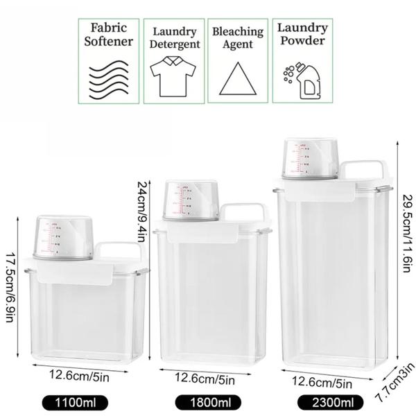 Kit 2 Dispenser Pote Medidor Hermético Porta Produtos - Oikos Imagem de Kit 2 Dispenser Pote Medidor Hermético Porta Produtos