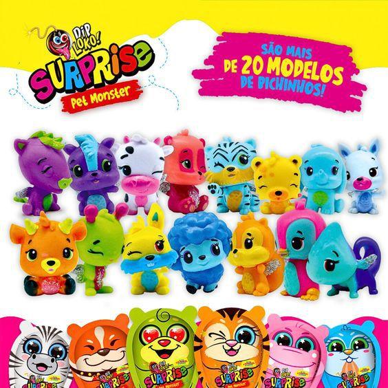 Imagem de Kit 2 Displays Diploko Surpise Pet Monster 24 Unidades