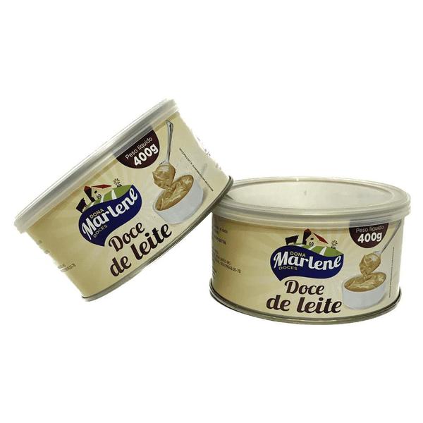 Kit 2 Doce De Leite Tradicional Dona Marlene Doces Lata 400g Imagem de Kit 2 Doce De Leite Tradicional Dona Marlene Doces Lata 400g