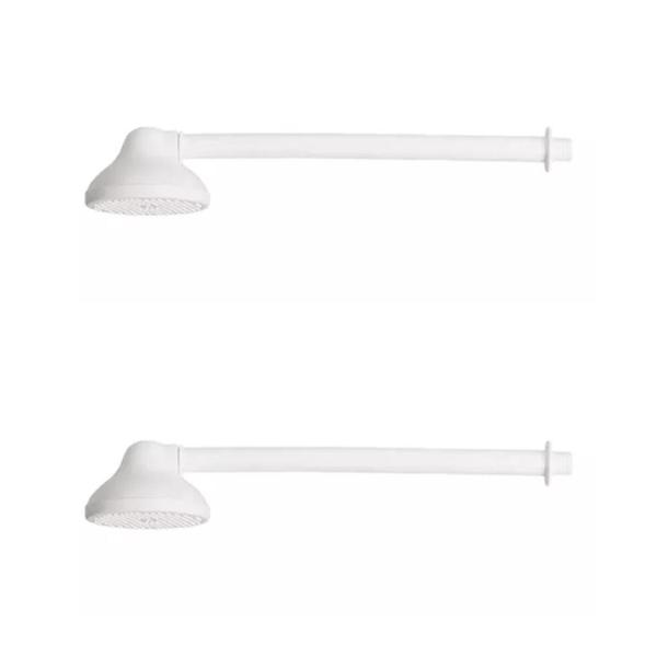Kit 2 Ducha Chuveiro Fria 4 S/ Registro Branco P/ Area Piscina Lazer Rebouças - Reboucas Imagem de Kit 2 Ducha Chuveiro Fria 4 S/ Registro Branco P/ Area Piscina Lazer Rebouças