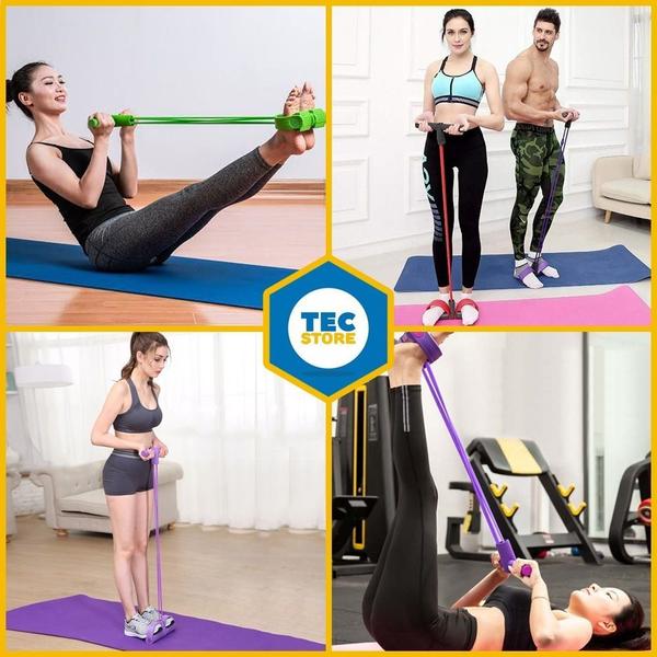 Imagem de Kit 2 Elásticos de Malhar Extensor Academia Treino Pilates Fit