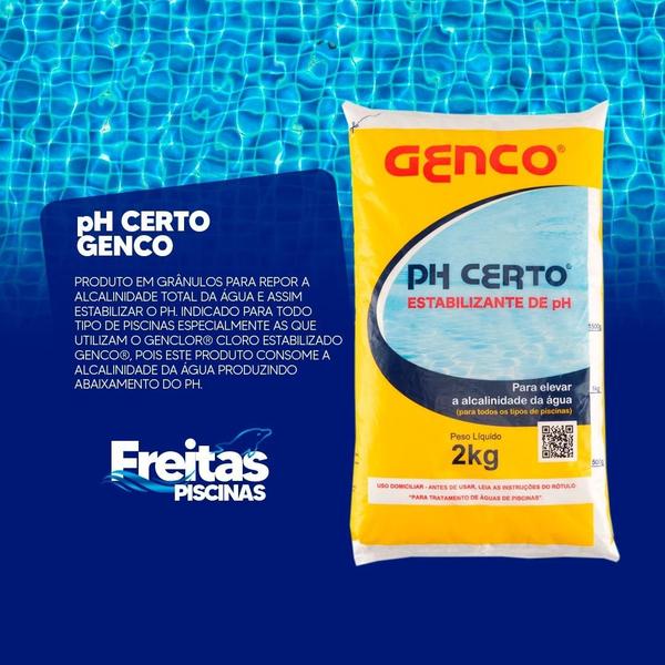 Imagem de KIT 2 Elevador De Alcalinidade Ph Certo Para Piscinas Genco 2kg