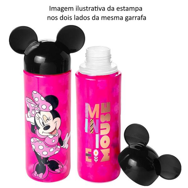 Imagem de Kit 2 em 1 Garrafinha e Copo com Orelhas da Minnie Rosa