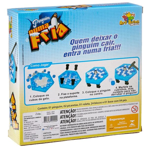 Imagem de Kit 2 em 1 Jogos Pinguim Numa Fria Pula Pirata Barril Pirata