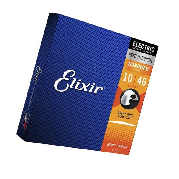 Imagem de Kit 2 Encordoamento Guitarra 010 Elixir Nanoweb Light 12052 Made in USA