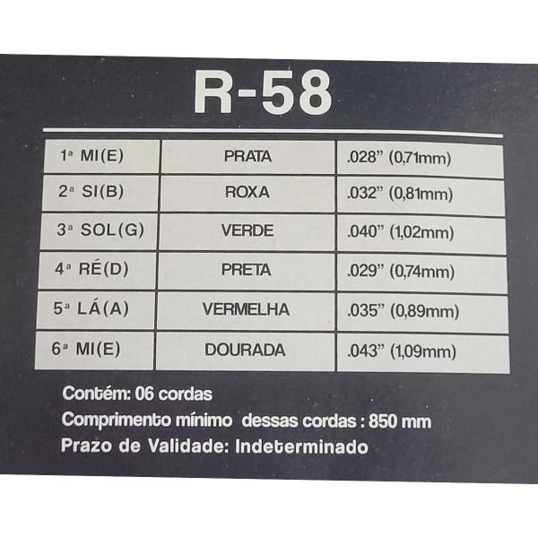 Imagem de Kit 2 Encordoamento Violão Nylon Rouxinol Tensão Média R58