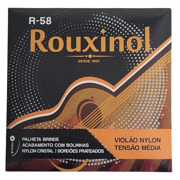 Imagem de Kit 2 Encordoamento Violão Nylon Rouxinol Tensão Média R58