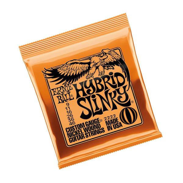 Imagem de Kit 2 Encordoamentos Para Guitarra 009 Hybrid Slinky Níquel Ernie Ball