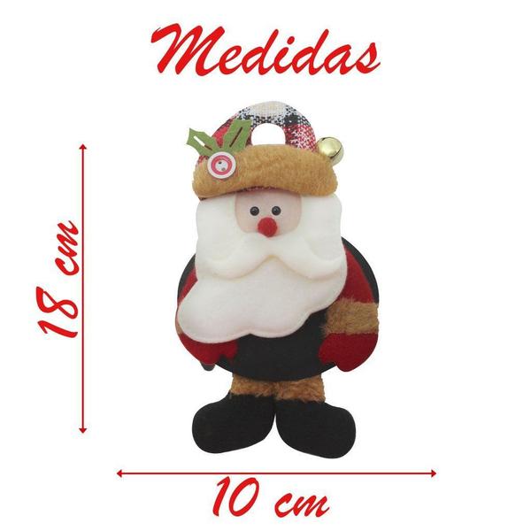 Imagem de Kit 2 Enfeites De Natal Boneco De Neve E Papai Noel Com Lousa 18cm