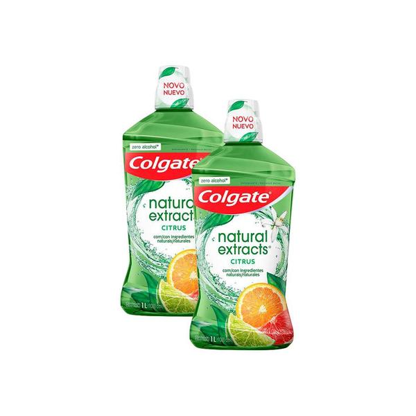 Imagem de Kit 2 Enxaguante Bucal Colgate Natural Extracts Citrus 1l