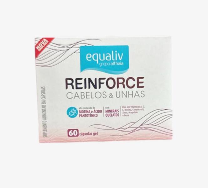 Imagem de Kit 2 Equaliv Reinforce para Cabelos e Unhas C/ 60 caps em Gel - Althaia Rico em Vitaminas