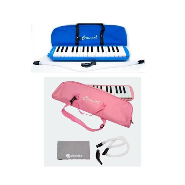 Imagem de KIT 2 Escaletas 32 Teclas Concert Strimberg M32 1 Rosa 1 Azul