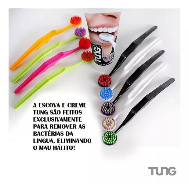 Imagem de Kit 2 Escova de Língua Tung Brush + 2 Tung Gel 85g Original