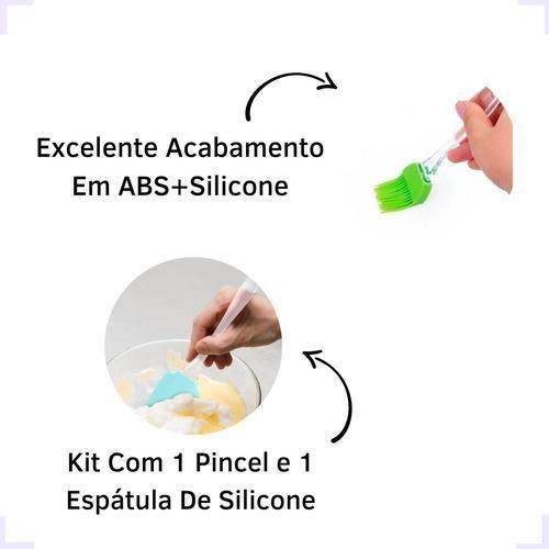 Imagem de Kit 2 Escova Espátulas De Silicone Para Óleo Assar Sortidos