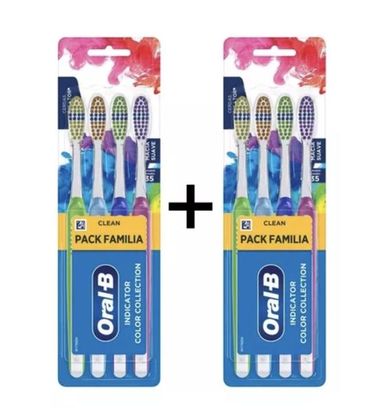 Kit 2 Escova Oral B Pack Familia 4 Unidades Tamanho 35 - Oral-b Imagem de Kit 2 Escova Oral B Pack Familia 4 Unidades Tamanho 35