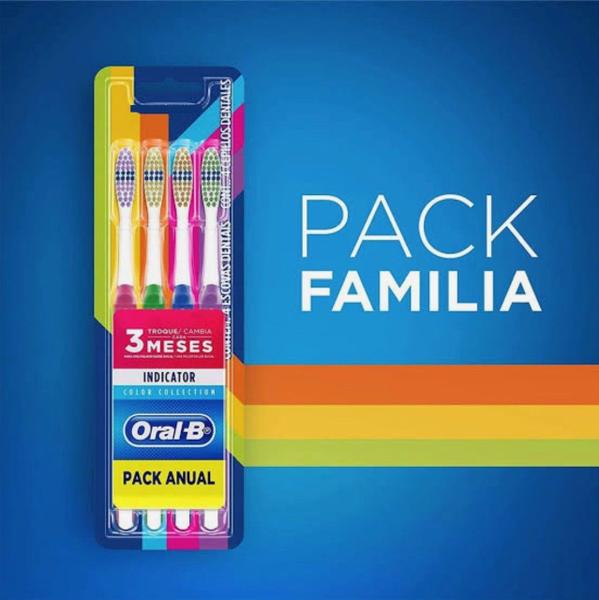 Kit 2 Escova Oral B Pack Familia 4 Unidades Tamanho 35 - Oral-b Imagem de Kit 2 Escova Oral B Pack Familia 4 Unidades Tamanho 35