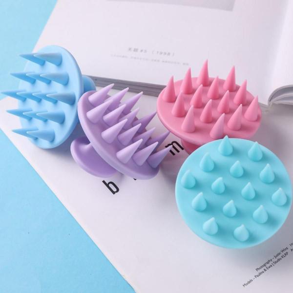 Imagem de Kit 2 Escovas Para Cabelo Massageadora Ergonômica Cerdas Silicone