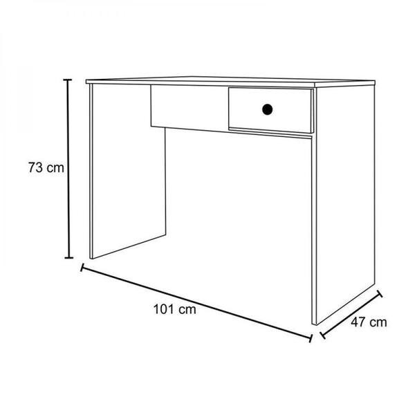 Imagem de Kit 2 Escrivaninhas 101cm Dubai L03 Preto Mpozenato