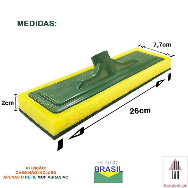 Imagem de Kit 2 Esfregão Limpa Azulejo Piso Abrasivo Limpeza Pesada