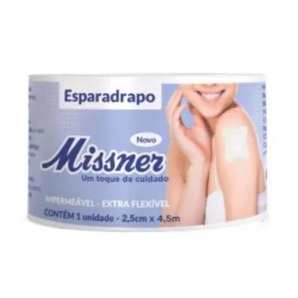 Imagem de Kit 2 Esparadrapo Impermeável 2,5cm X 4,5m Branco - Missner