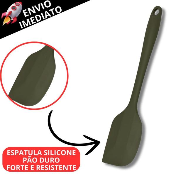 Imagem de Kit 2 Espátula De Silicone Pão Duro Antiaderente Decoração Bolo Culinária Cozinha Restaurante