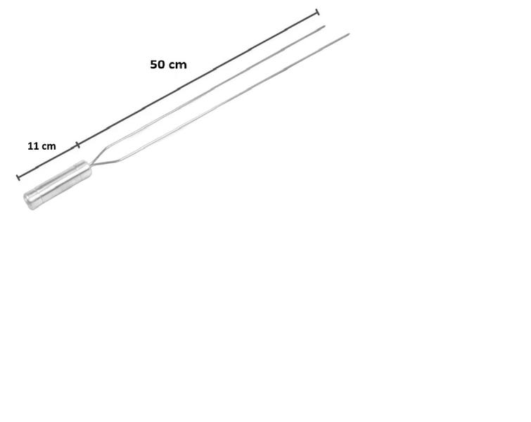 Kit 2 Espeto Duplo 3 Espeto Espada Em Inox Lider Grill Imagem de Kit 2 Espeto Duplo 3 Espeto Espada Em Inox Lider Grill