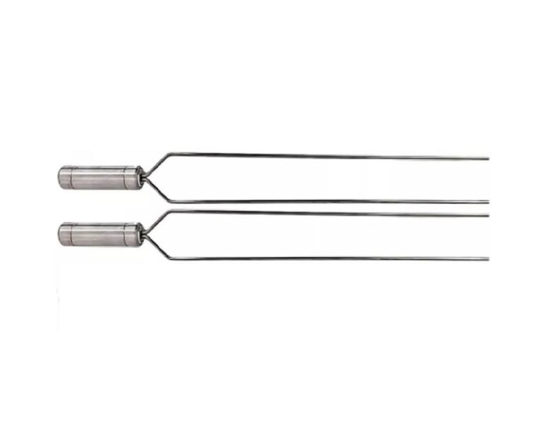 Kit 2 Espeto Duplo 50cm Lãmina Em Inox - Lider Grill Imagem de Kit 2 Espeto Duplo 50cm Lãmina Em Inox