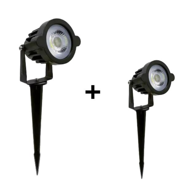 Imagem de Kit 2 Espeto Luminária De Jardim  Led 3w Branco Frio