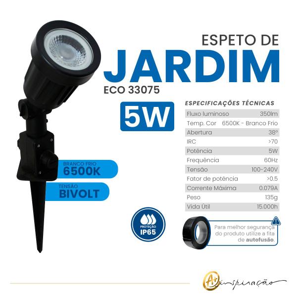 Imagem de Kit 2 Espetos de Jardim Led 5w