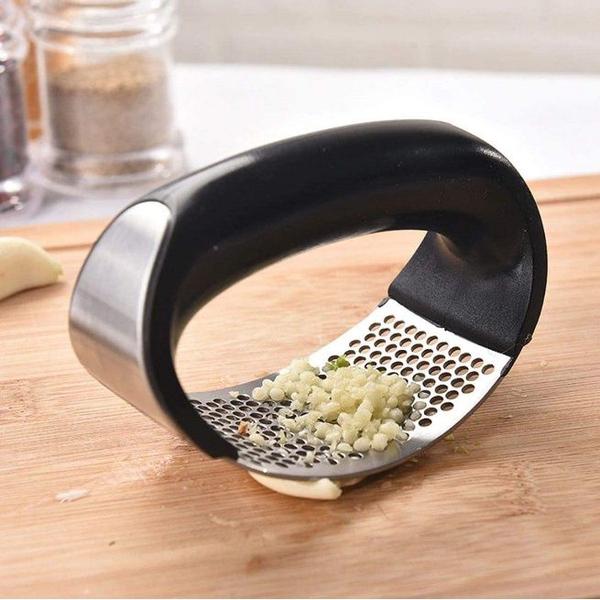 Imagem de KIT 2 Espremedor Amassador Triturador De Alho Inox Manual Cozinha Garlic Press