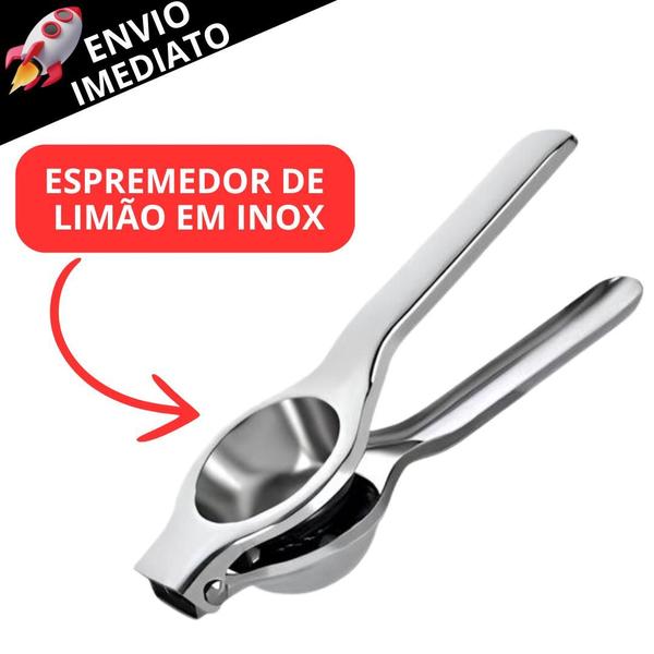 Imagem de Kit 2 Espremedor de Limão Laranja Inox Profissional Manual Espreme Suco de Limão Coa Utensílio