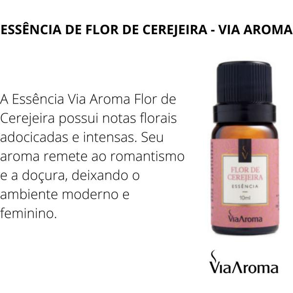 Imagem de Kit 2 Essencias Via Aroma Para Aromatizador De Ambientes Bamboo e Flor de Cerejeira 10 Ml