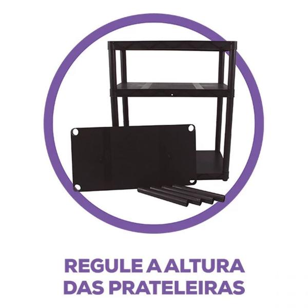 Imagem de Kit 2 Estantes Plastica Organizadora Multiuso com 4 Niveis  Arqplast 